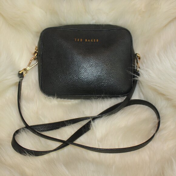 Ted Baker  London Black 100% Bovine Leather purse / shoulder mini bag - Picture 3 of 9